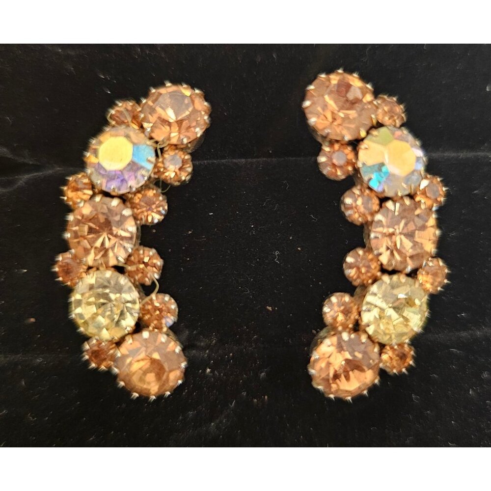 Vintage Gold & Citrine Clip Earring